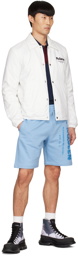 Alexander McQueen Blue Cotton Shorts