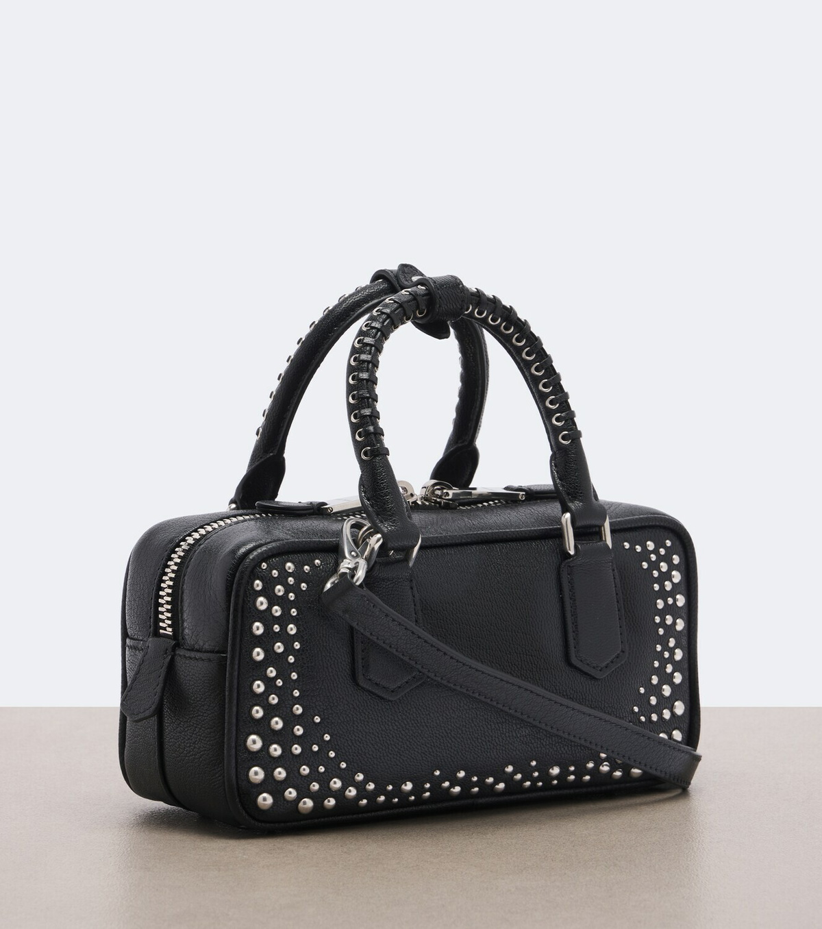 Miu Miu Arcadie studded leather top-handle bag