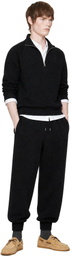 AMI Paris Black Wool Track Pants