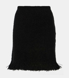 Chloé High-rise fringed wool-blend miniskirt