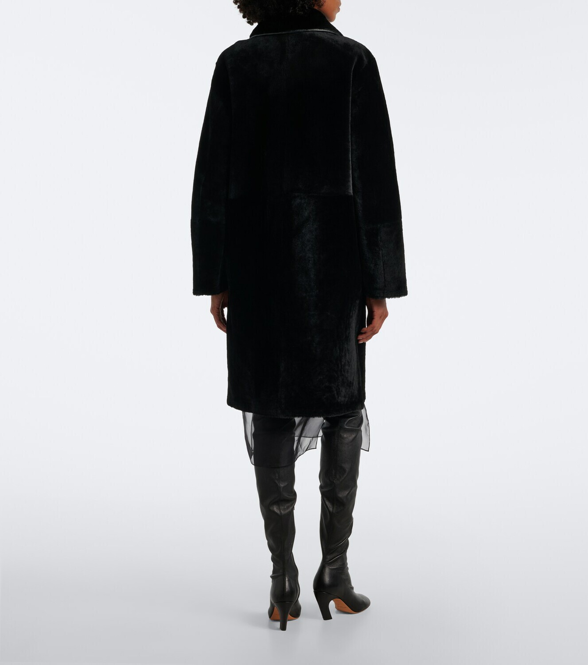 Joseph Caspian reversible leather and shearling coat