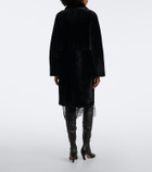 Joseph Caspian reversible leather and shearling coat