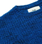 Folk - Ripple Mélange Wool-Blend Sweater - Blue