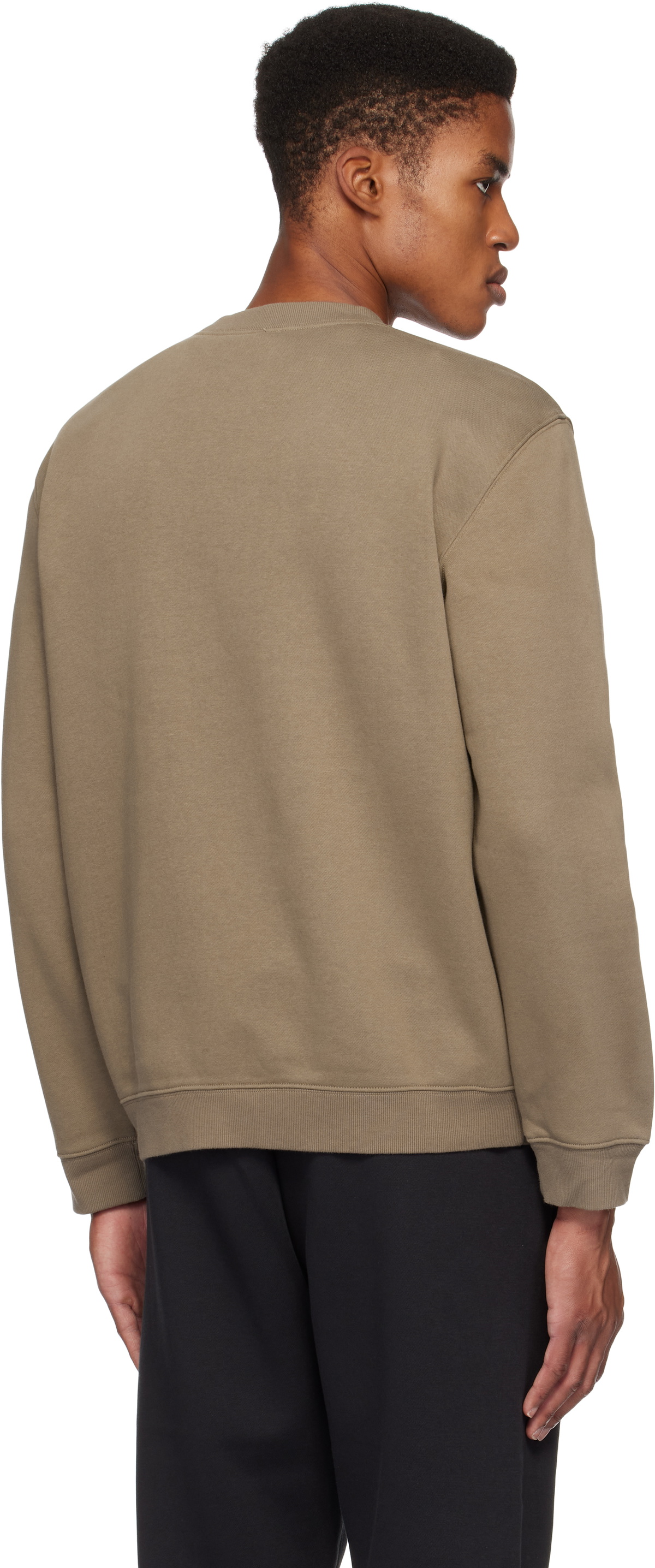 SKIMS Taupe Fleece Lounge Classic Crewneck Sweatshirt