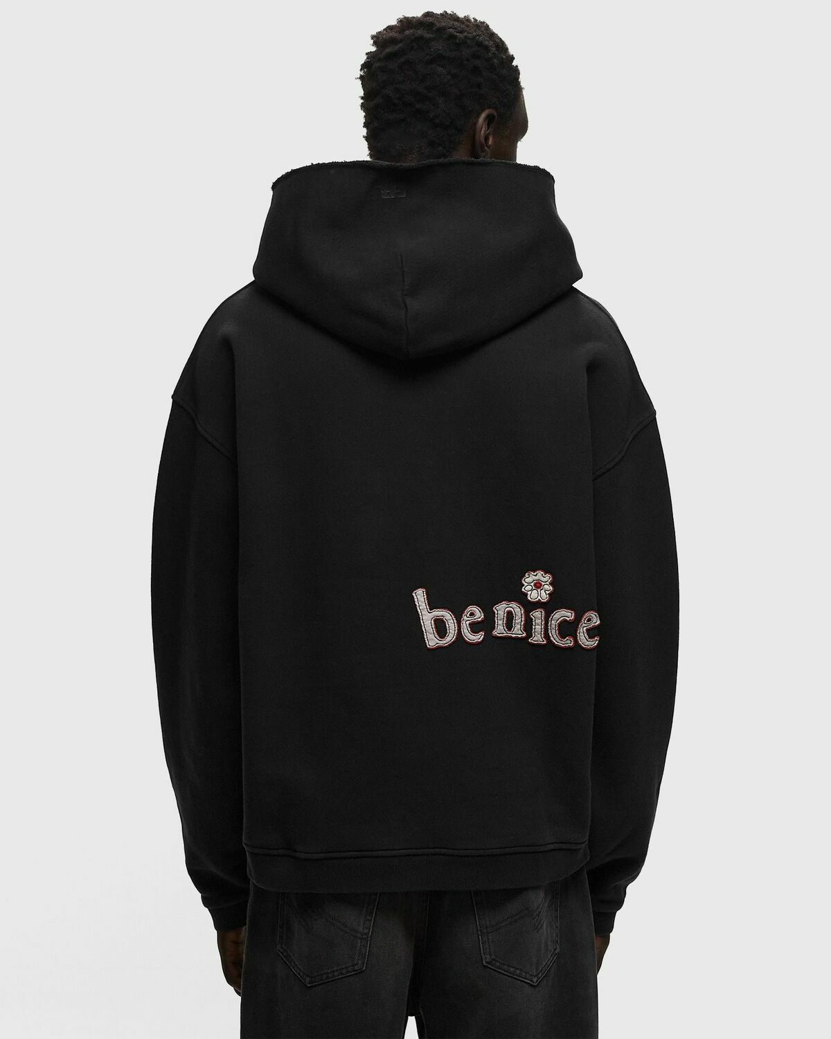 Erl Venice Patch Hoodie Knit Black Hoodies ERL
