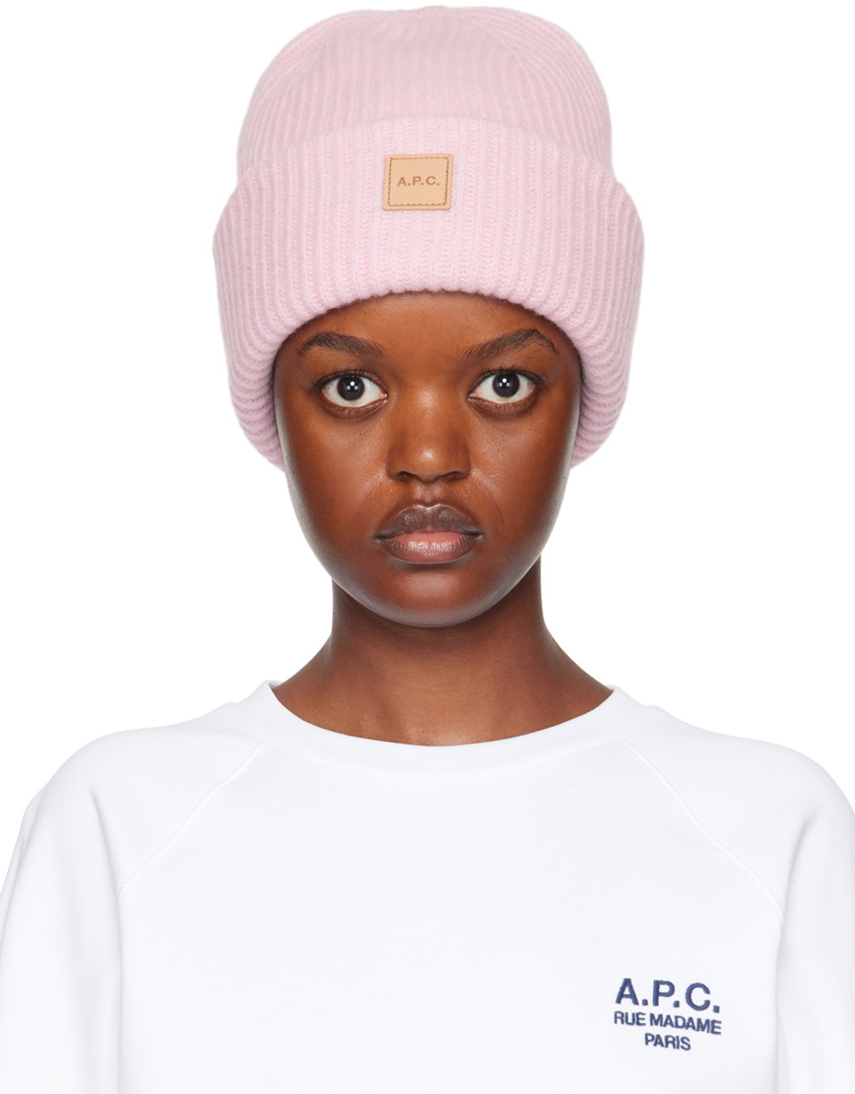 A.P.C. Pink Michele Beanie A.P.C