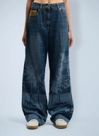 Palm Angels Palms Loose Denim Pants
