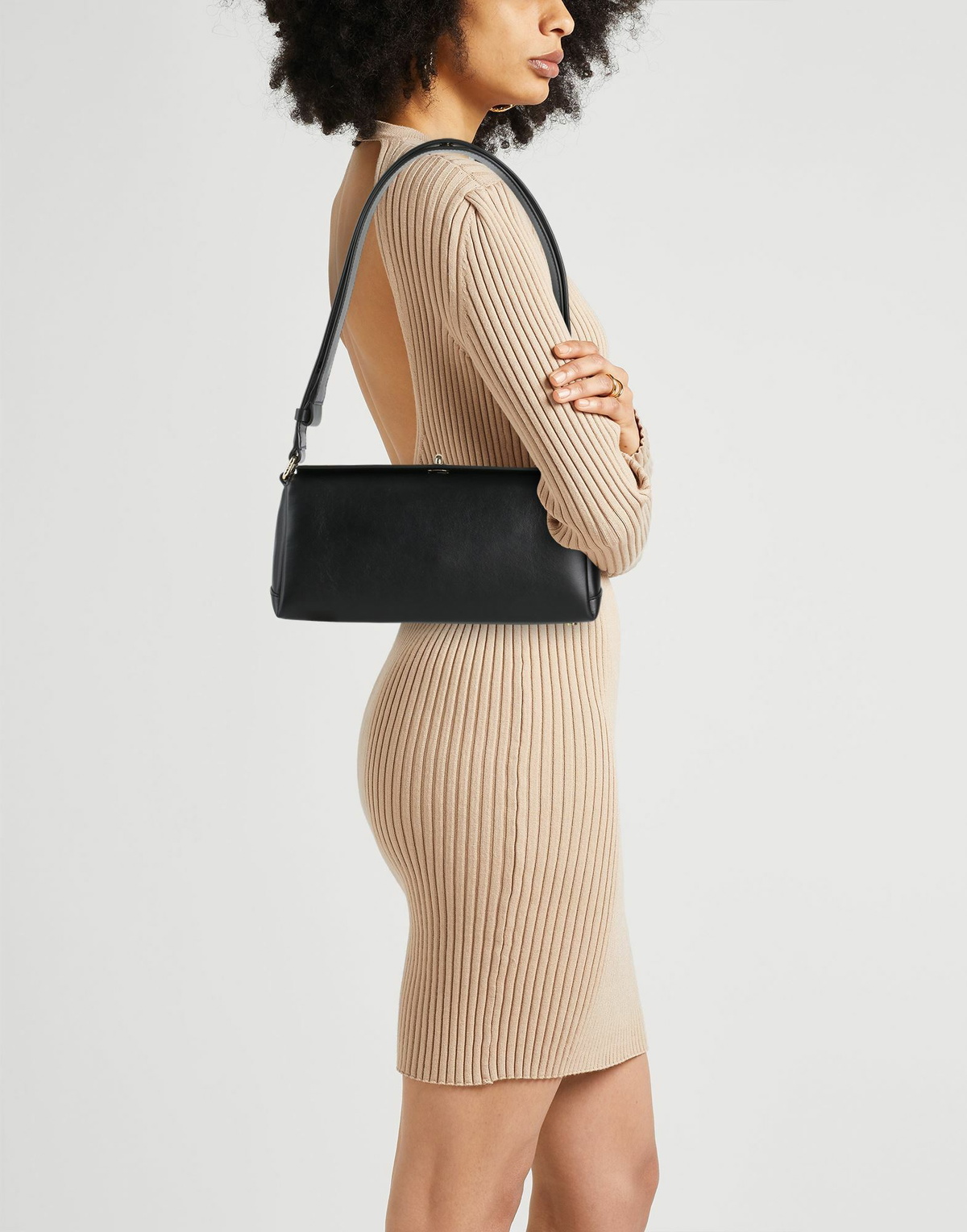 Plan C Womens Shoulder bag in Black