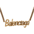 Balenciaga Gold Typo Necklace