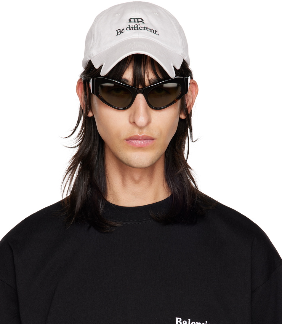 Balenciaga White 'BB Different' Cap