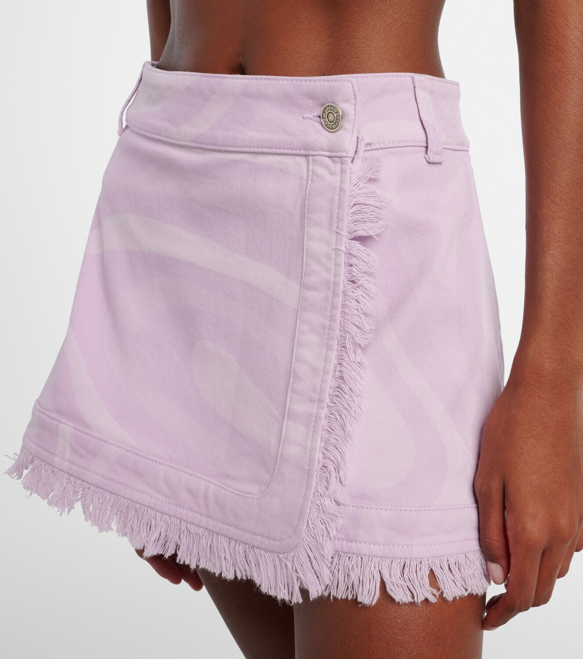 Pucci Marmo distressed denim miniskirt