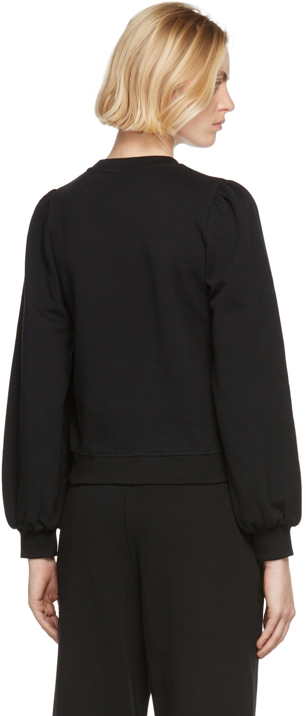 GANNI Black Software Isoli Puff Shoulder Sweatshirt