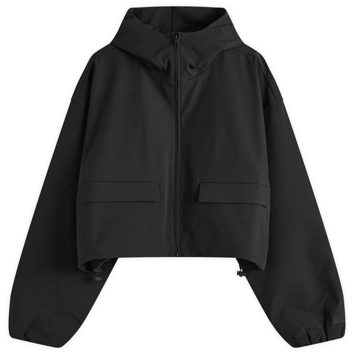 【ANGLAN】Nylon Big Pocket Hood Anorak Anglan Men's Double Pocket Mountain Anorak in Black Anglan