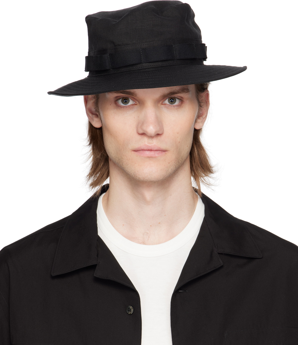Y's For Men Black Safari Bucket Hat