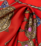 Versace Printed silk twill scarf