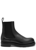 The Row Leather Chelsea Boots Black