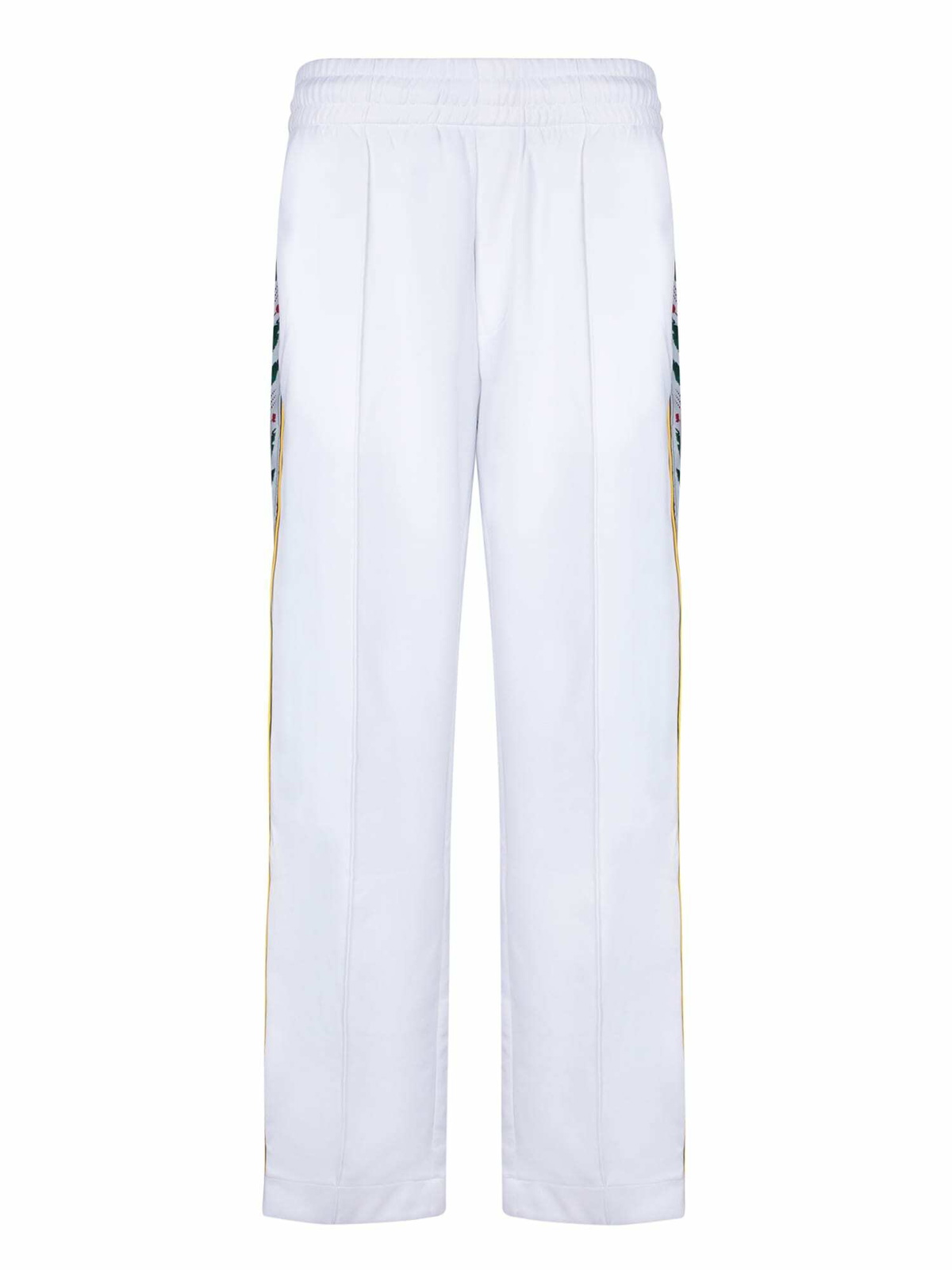 Casablanca - Jacquard-Trimmed Terry Track Pants - White
