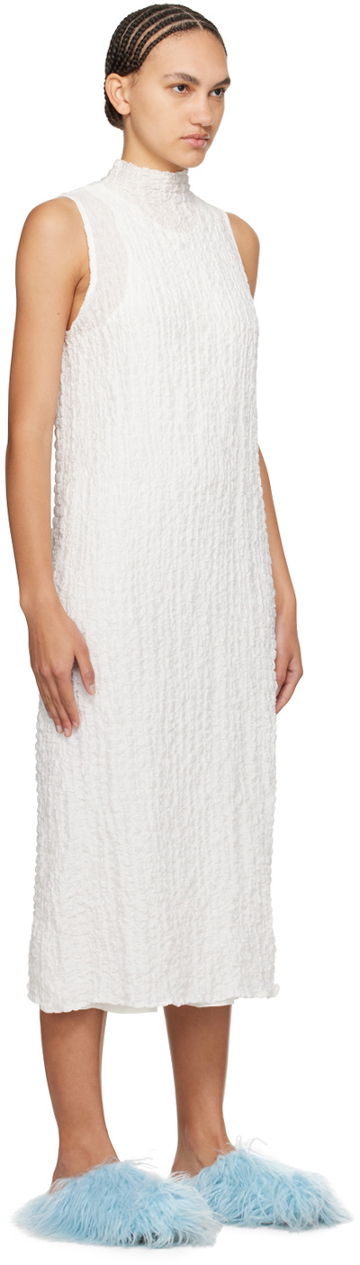 Song for the Mute White High Neck Midi Dress