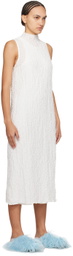 Song for the Mute White High Neck Midi Dress