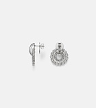 Kamyen Diana 18kt white gold and enamel earrings with diamonds