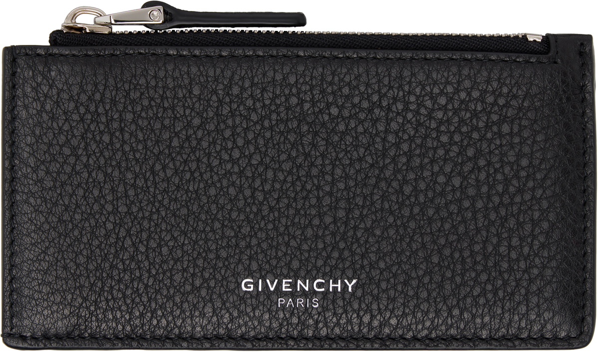 Givenchy: Black Zipped Card Holder | SSENSE