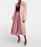 Christopher Kane - Pleated satin midi skirt