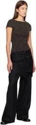 Andersson Bell Black Crossover Wrap Tailored Trousers