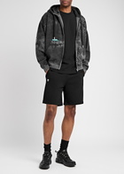 Aape Graffiti Hooded Cotton-blend Sweatshirt Black