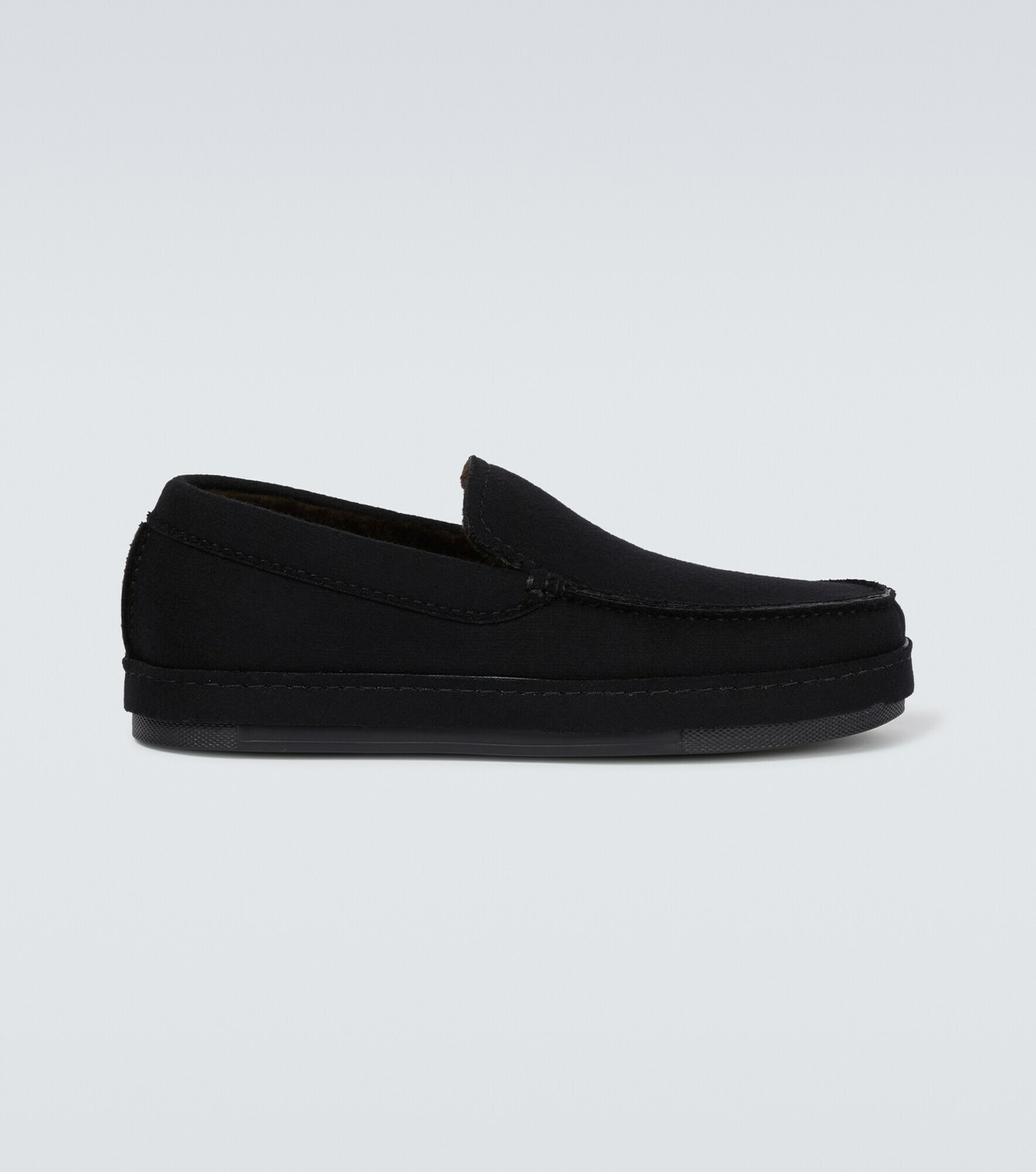 Zegna - Felted wool shearling-lined slippers