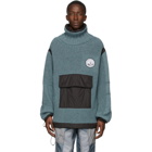 Off-White Blue Duality Smoked Anorak Turtleneck