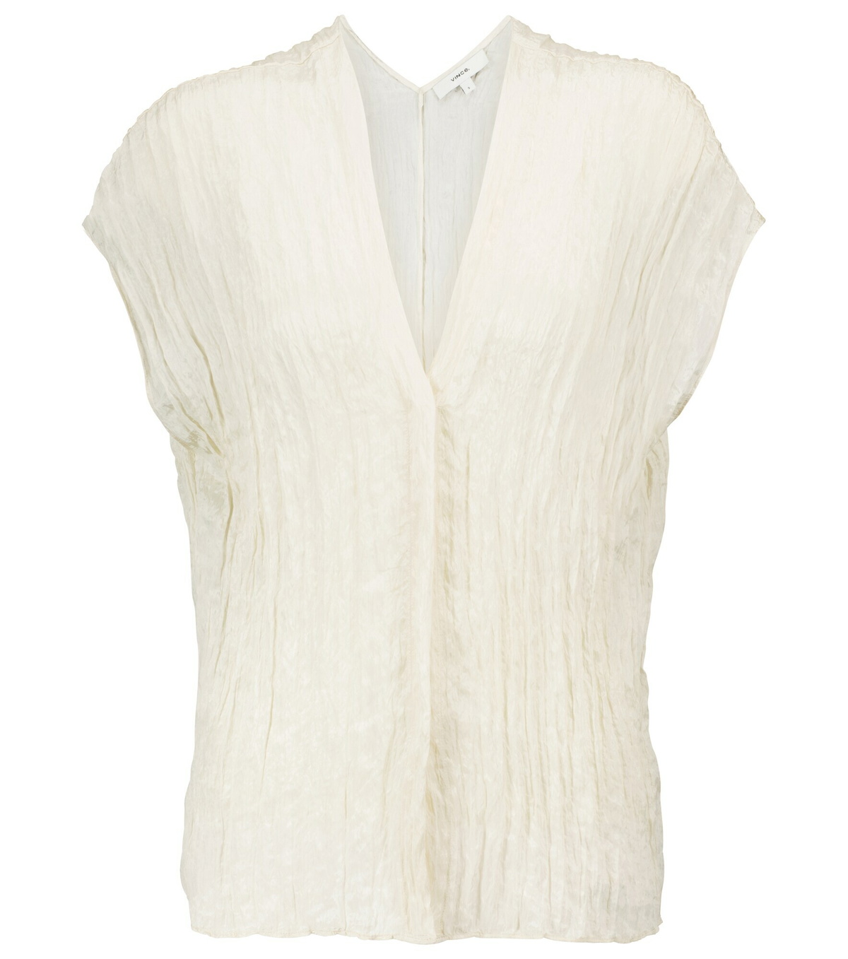 Emerson Crinkled V Neck Wide Sleeve Top