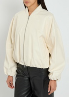 Arma Nova Reversible Leather Bomber Jacket Ecru