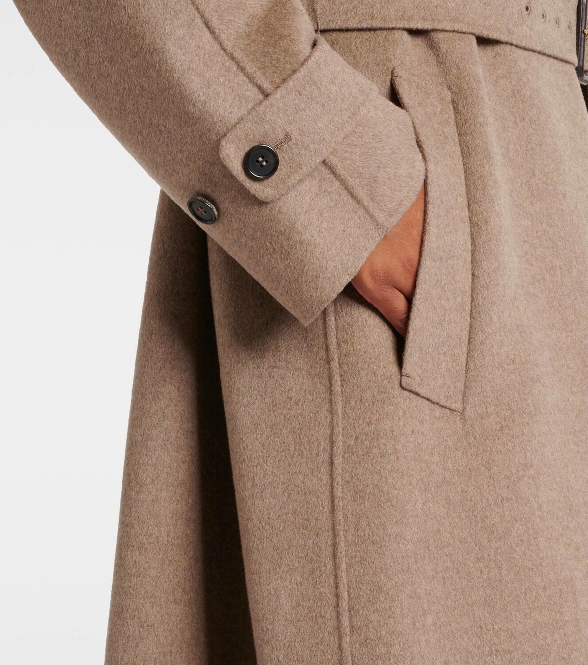 S Max Mara Ebano virgin wool wrap coat S Max Mara