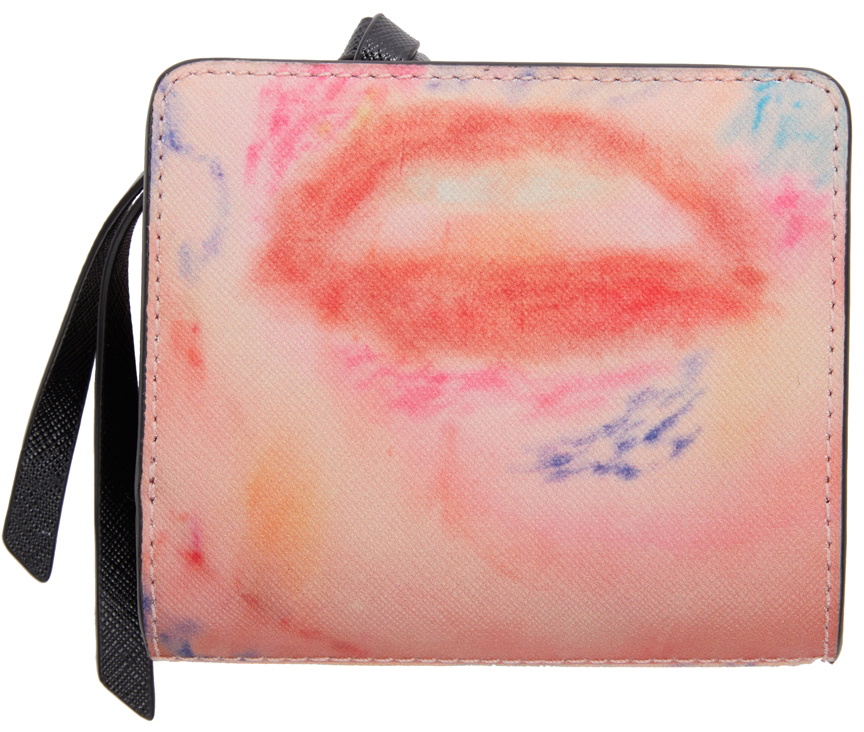 Marc Jacobs Pink & Yellow Mini Snapshot Compact Wallet