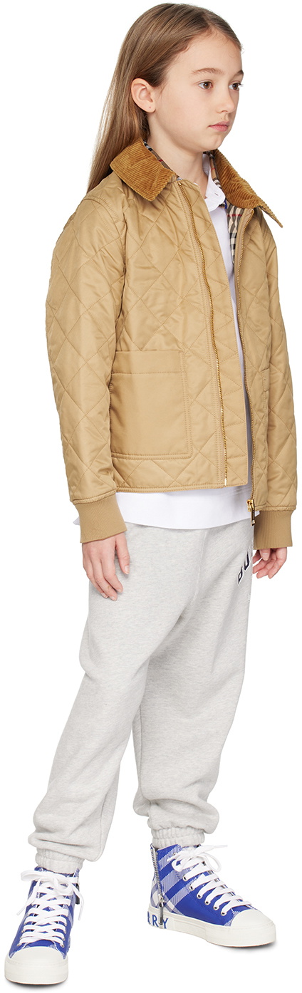 Burberry Kids Beige Quilted Jacket