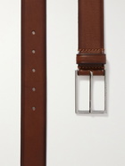 HUGO BOSS - 3.5cm Burnished-Leather Belt - Brown