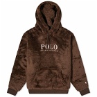 Polo Ralph Lauren Men's High Pile Fleece Hoodie in Dark Beech