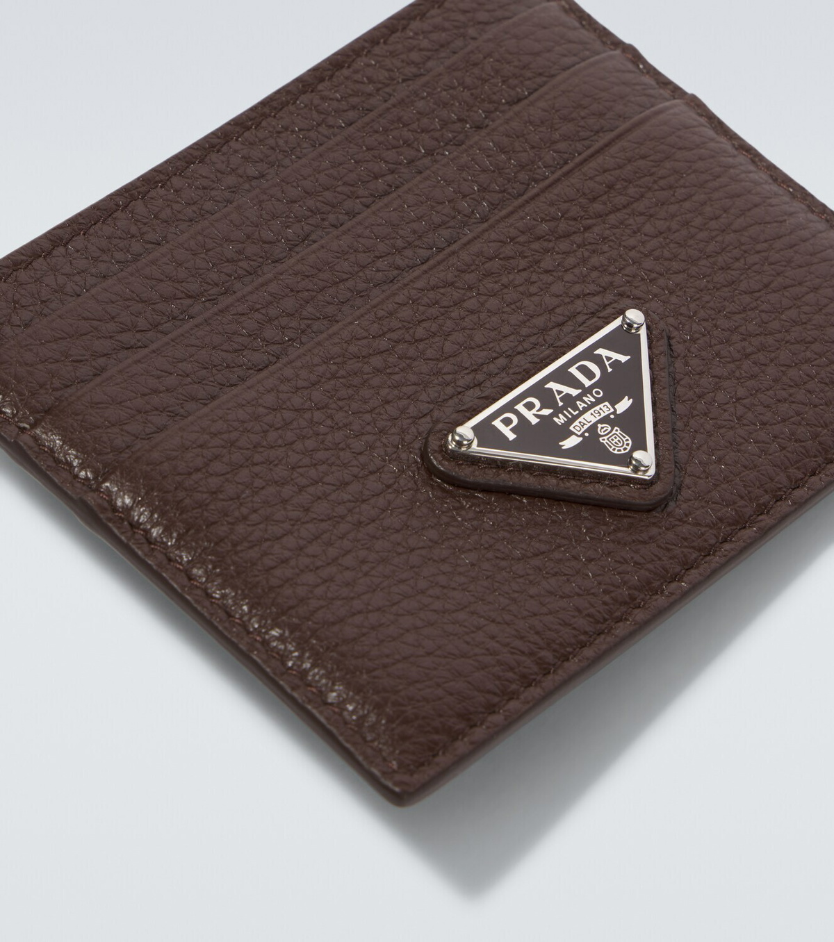 Prada Logo leather card holder