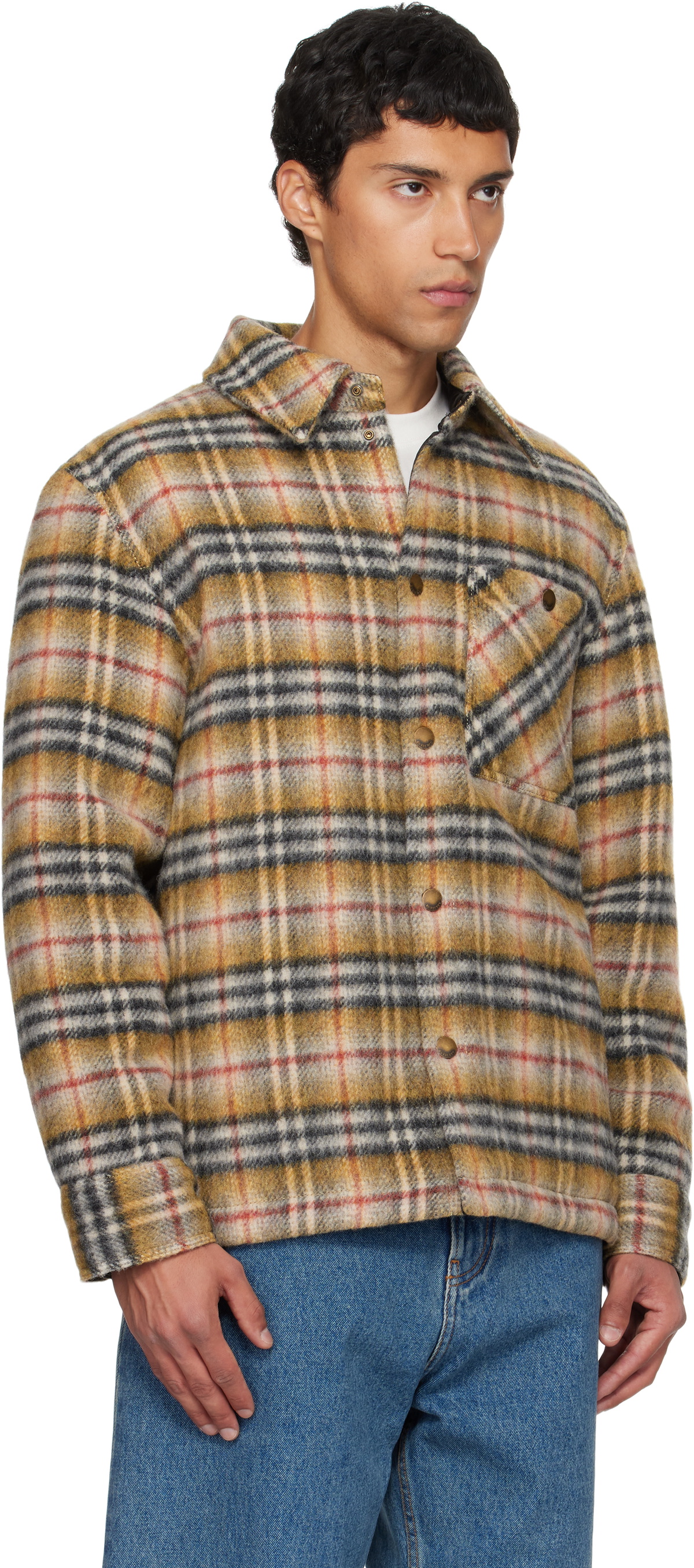 Burberry Beige Check Insulated Jacket