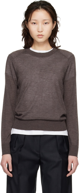 Photo: Loulou de Saison Brown Ditto Fluid Sweater