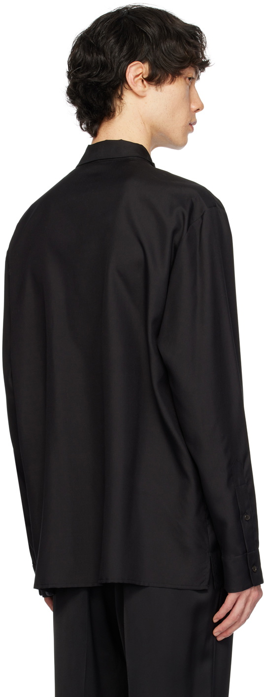 Valentino Black Scarf Shirt