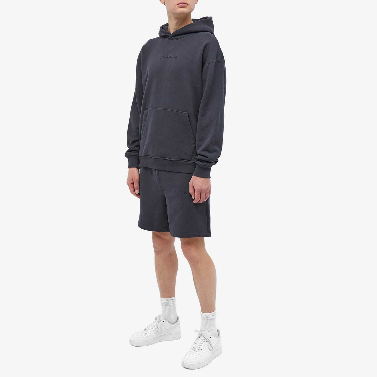 Air Jordan Men's Wordmark Fleece Hoodie in Off Noir
