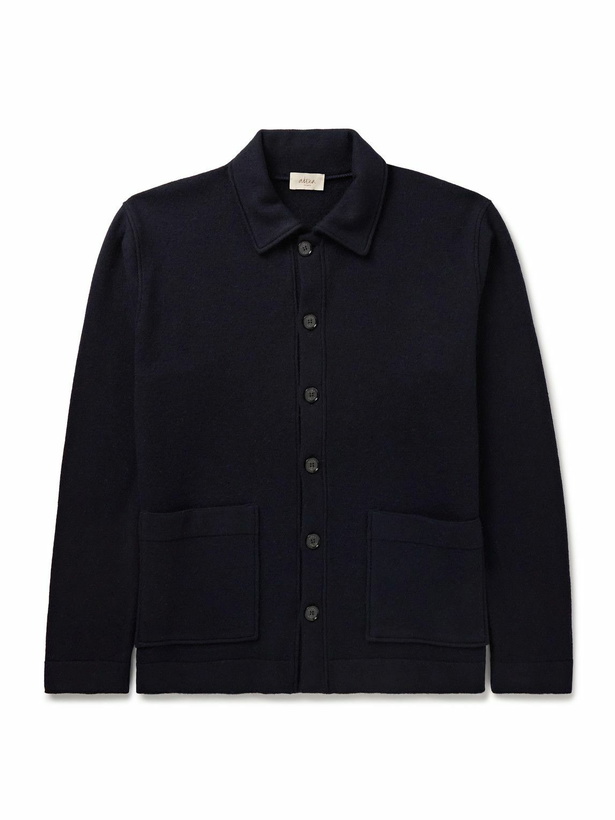 Photo: Altea - Boiled Virgin Wool Overshirt - Blue