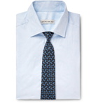 Etro - Slim-Fit Cotton-Jacquard Shirt - Light blue