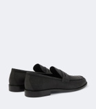 Manolo Blahnik Croc-effect leather penny loafers