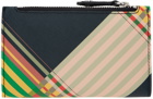 Vivienne Westwood Multicolor Saff Print Slim Flap Card Holder