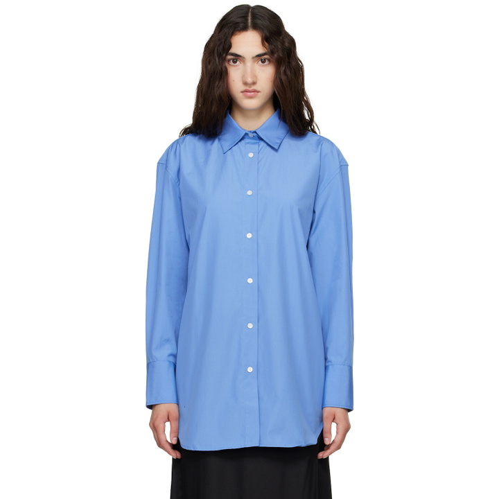 Photo: ANINE BING Blue Plaza Shirt
