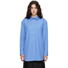 ANINE BING Blue Plaza Shirt