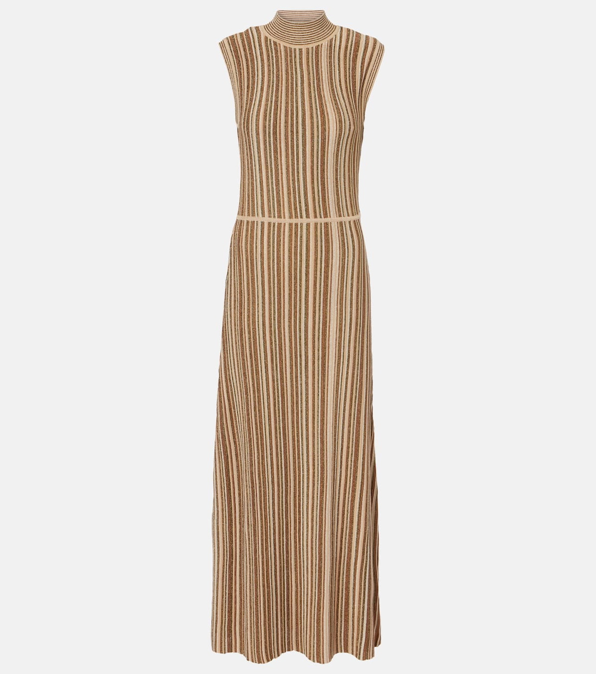 princess polly baby blue dress ZIMMERMANN Striped Maxi Dress | Brown