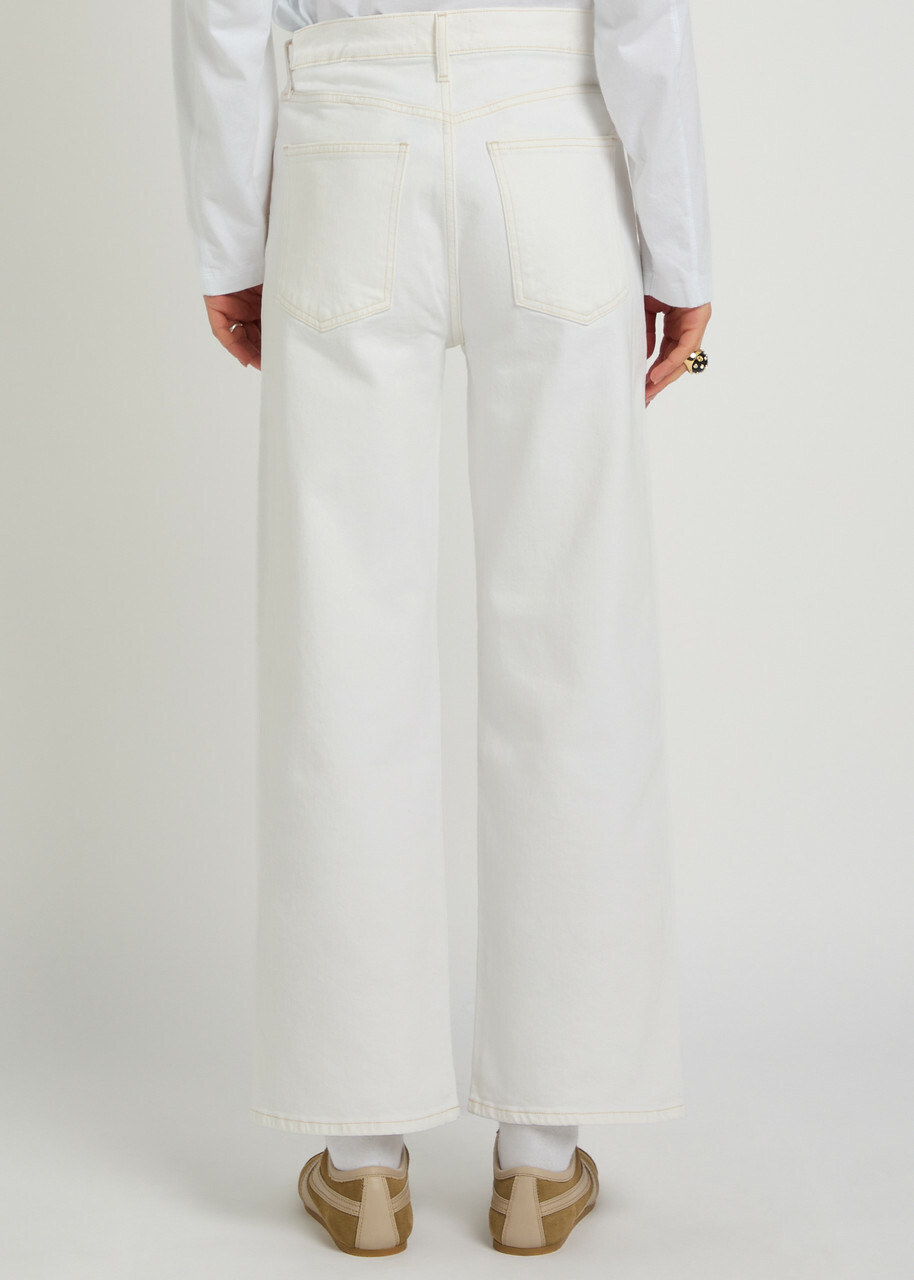 Agolde Harper Crop Straight-leg Jeans White